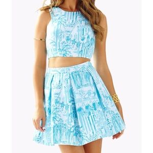 NWT Lilly Pulitzer La Via Loca Melody crop top set